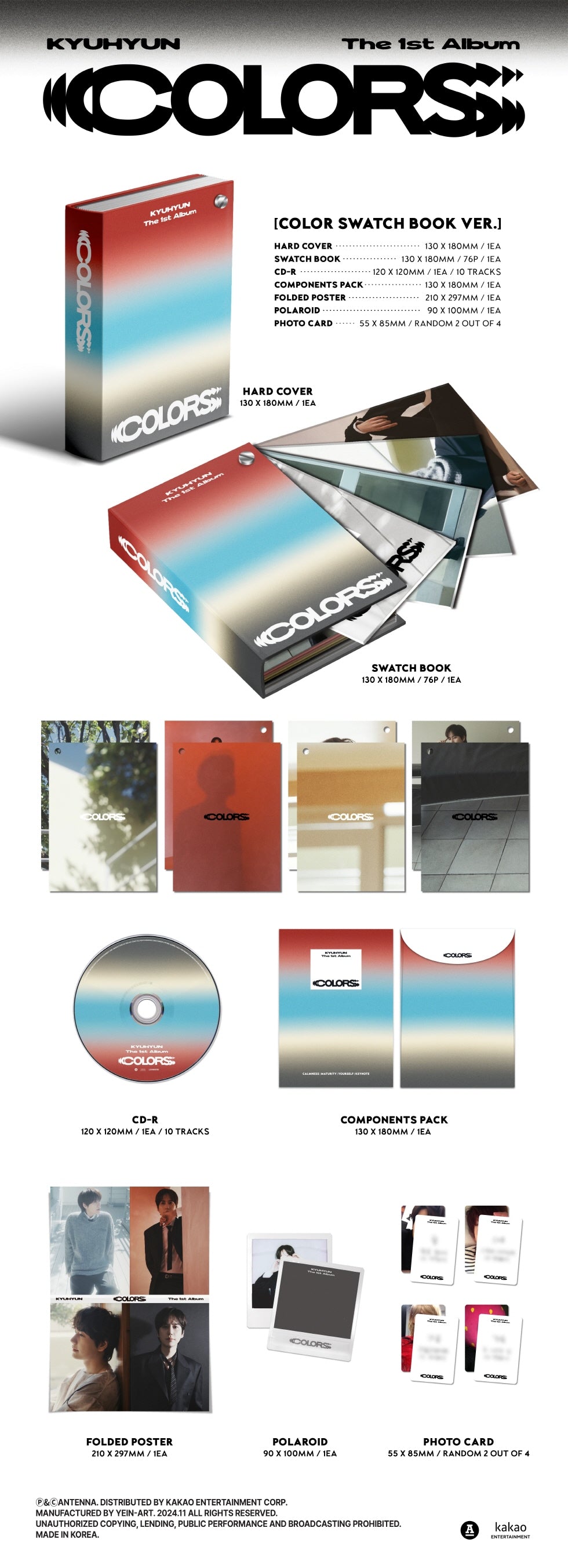 *Album specifications - Hard Cover: 130 x 180mm / 1 type - Swatch Book: 130 x 180mm / 76p / 1 type - CD-R: 120 x 120mm / 1...