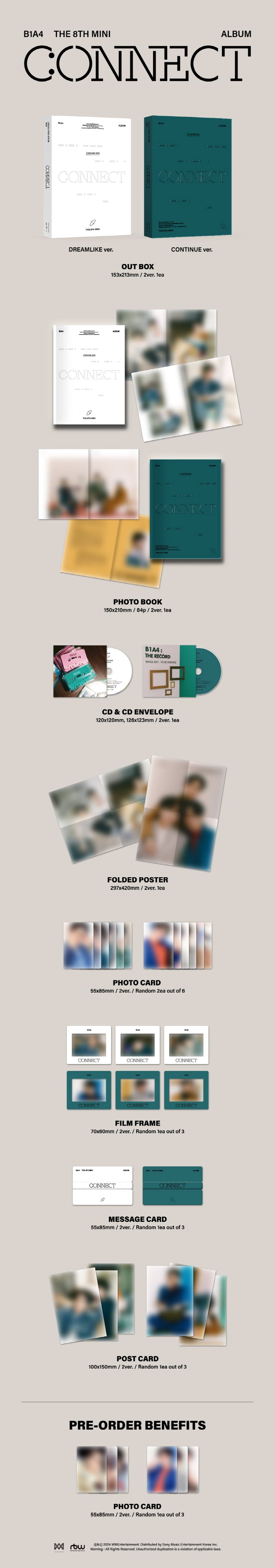 B1A4 - [CONNECT] (8th Mini Album RANDOM Version) – kpopalbums.com