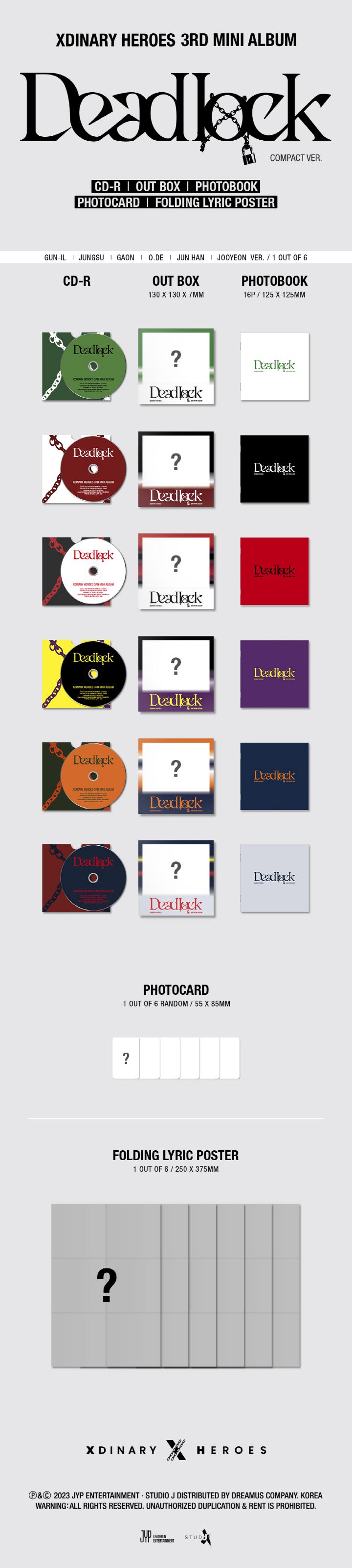 Xdinary Heroes - [Deadlock] (3rd Mini Album COMPACT GAON Version