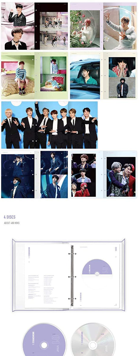 BTS 'Memories Of 2018' 4 DVD Discs+Ring Binder Cover+226p