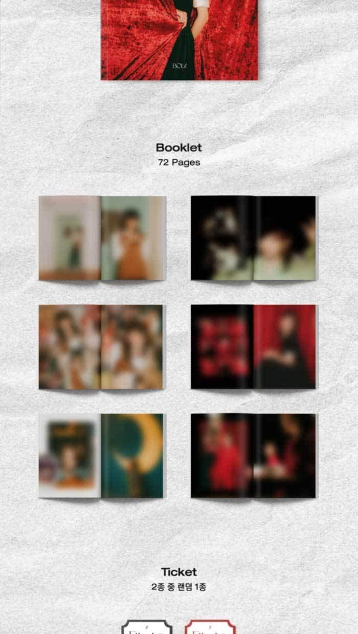 1 CD
1 Booklet (72 pages)
1 Ticket
1 Photo Card