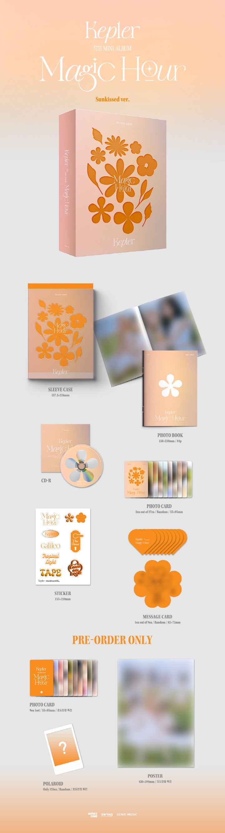 KEP1ER - [MAGIC HOUR] 5th Mini Album SUNKISSED Version