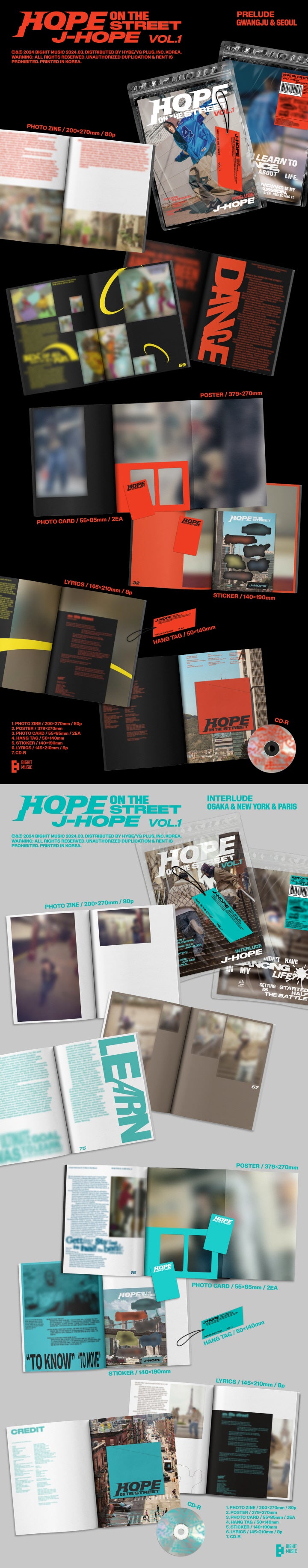 (PRE-ORDER) J-HOPE - [HOPE ON THE STREET] VOL.1 RANDOM Version