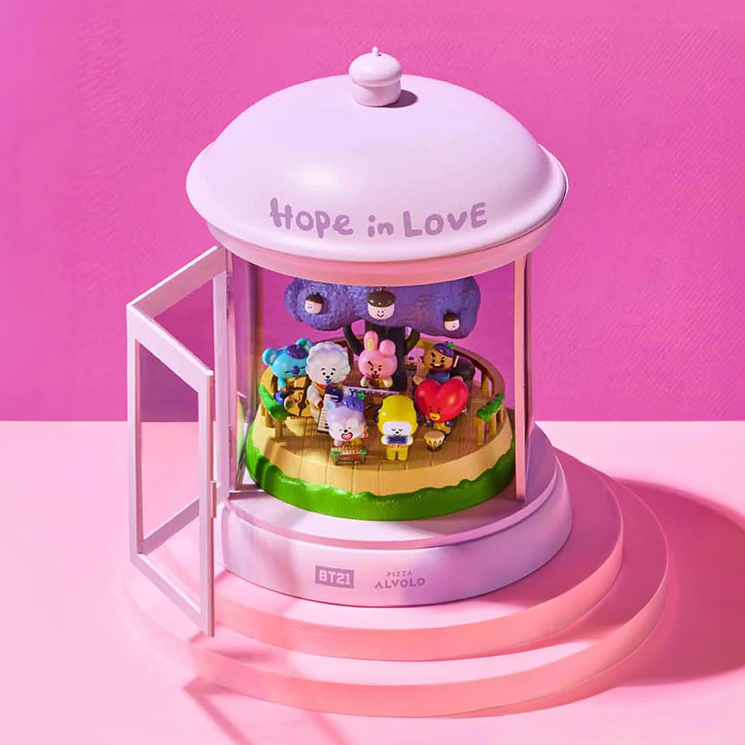 Official BT21 Hope in Love Mood Light x Pizza Alvolo