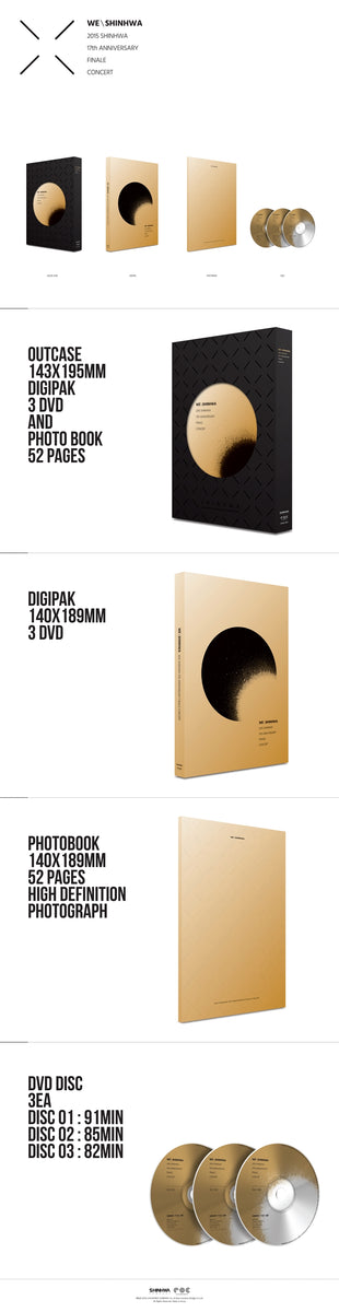 SHIN HWA - [WE_SHINHWA] 17TH ANNIVERSARY FINALE CONCERT DVD 3 DISC+52p  Photo Book K-POP Sealed